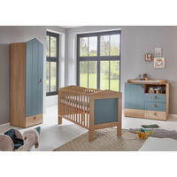 BABYZIMMER Set Roofy 3-tlg. - Salbeigrün/Eichefarben, Leder/Holz (1/1/1cm) - arthur berndt