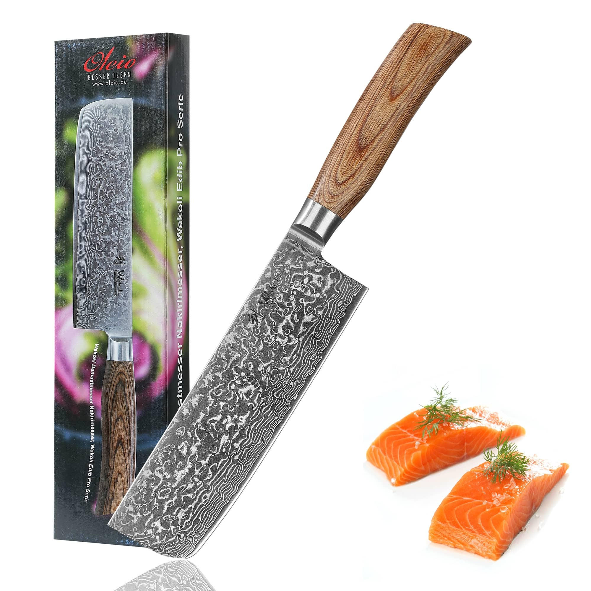 NAKIRIMESSER 18 cm - Braun, Holz/Metall (32cm) - Wakoli