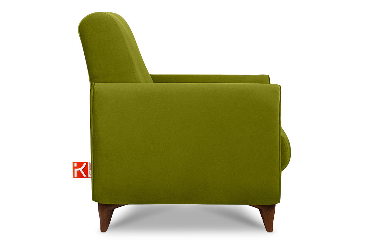 SESSEL GUSTAVO mit Armlehnen, grün - Braun/Grün, Holz/Holzwerkstoff (83/95/92cm) - KONSIMO®