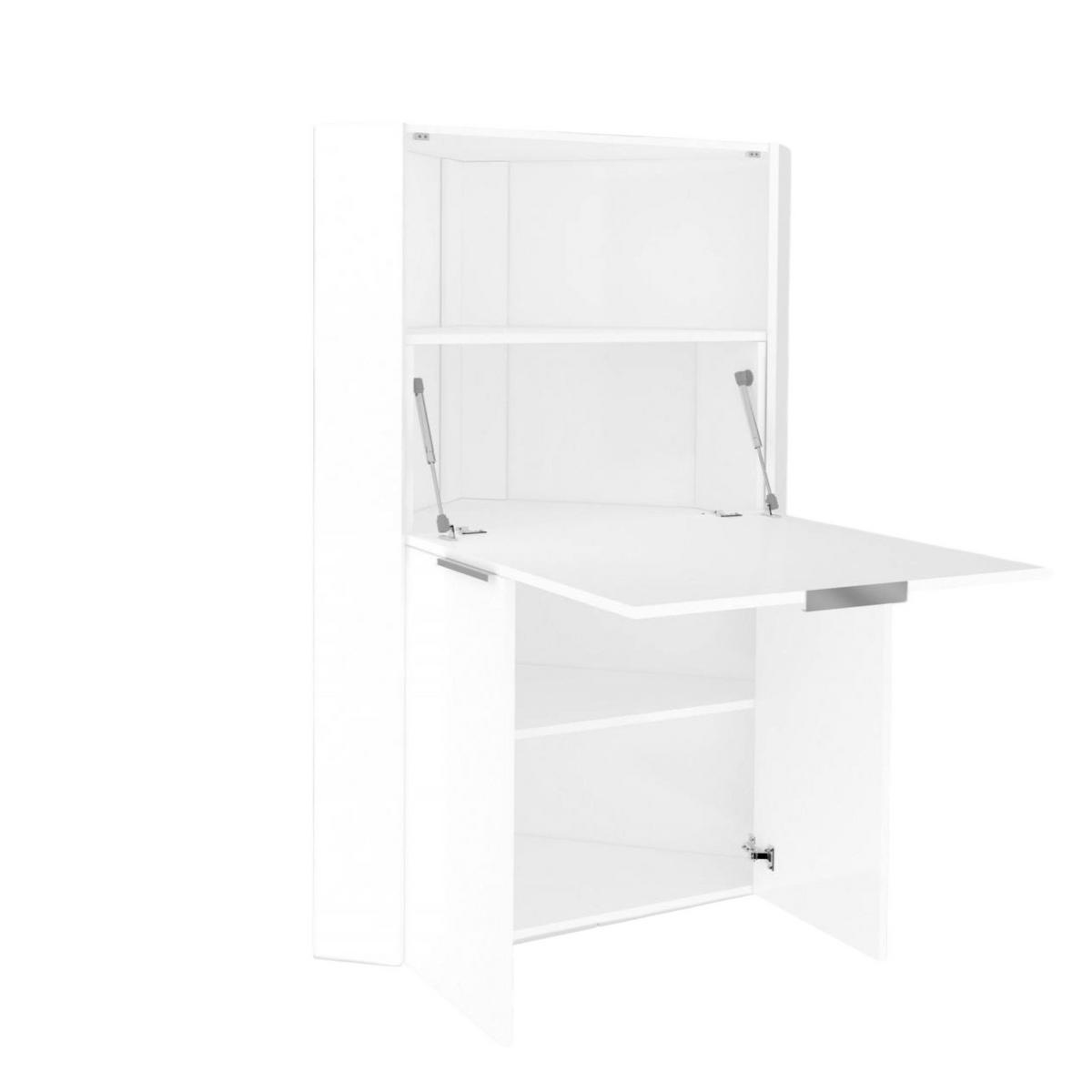 SCHREIBTISCH Glänzendes Weiß 35/70/140 cm - Weiß, Holzwerkstoff (35/70/140cm) - DMORA