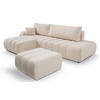 ECKSOFA BALOO mit Schlaffunktion 297x180 cm, Weiß, Links - Weiß, Holz/Textil (176/276cm) - DomoHome