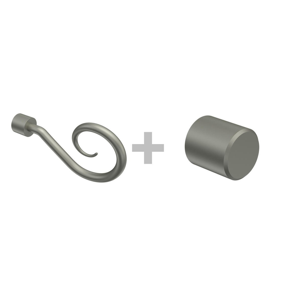 GARDINENSTANGE Olymp Allegra 400 cm (geteilt in 2 x 200 cm), 2-läufig, 16 mm Ø Chrom matt - Chromfarben/Nickelfarben, Metall (400cm) - INTERDECO