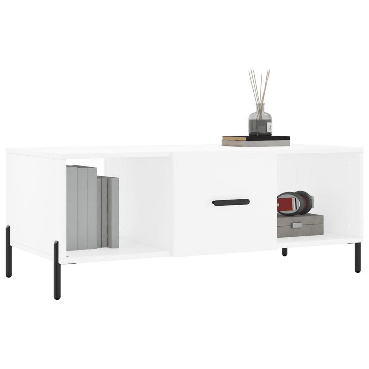 COUCHTISCH Weiß 102x50x40 cm Holzwerkstoff - Weiß, Holzwerkstoff (102/50/40cm) - furnicato
