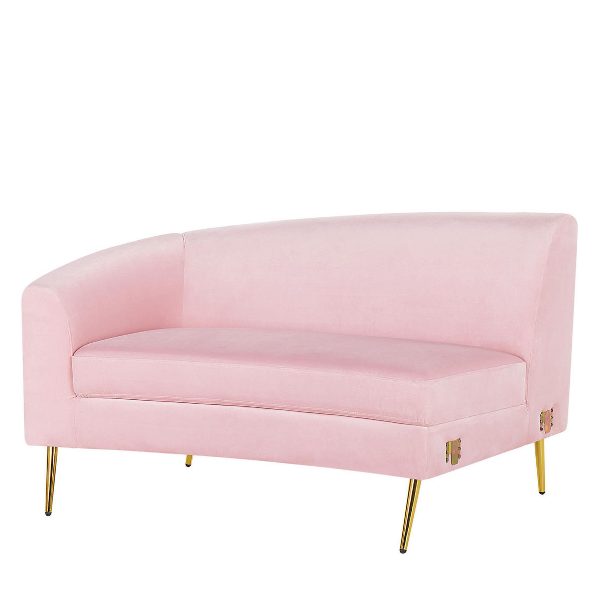 SOFA Samtstoff Rosa Moss - Pink, Textil (350/87/85cm) - Beliani