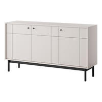 KOMMODE 154 cm Lunaris, 3 Türen auf Beinen, Kaschmir - Kaschmir, Holz (154/84/39cm) - Emporius