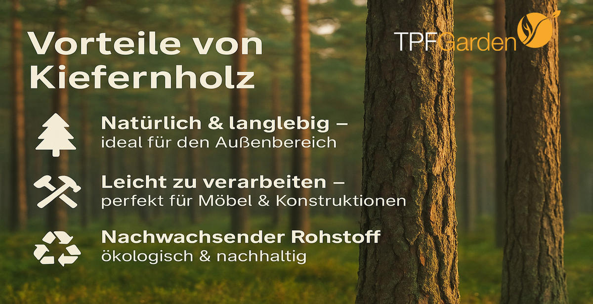 GARTENBANK Drieburg 3-Sitzer 150cm aus Kiefer massiv - Braun, Holz (150/82/60cm) - TPFGarden