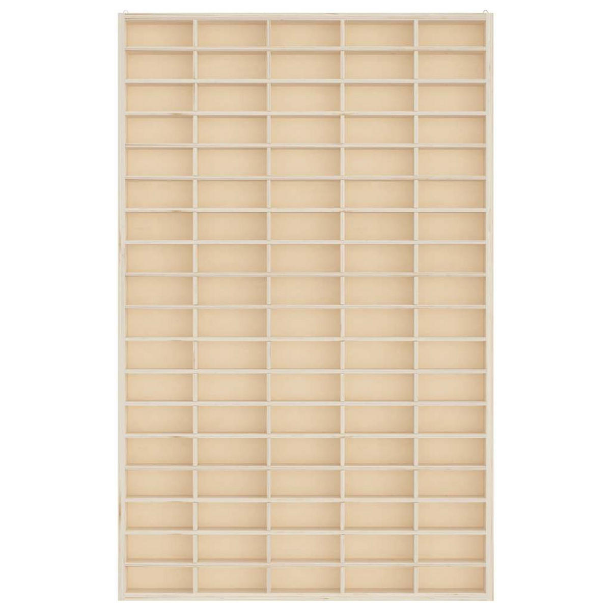 WANDREGAL mit 90 Fächern 50,5/4,5/79 cm aus Holz Max. Belastbarkeit 20 KG - Braun, Holz (50.5/79/4.5cm) - vidaXL