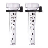 2XREGENMESSER - Transparent, Kunststoff (8.5/24.5cm) - Relaxdays