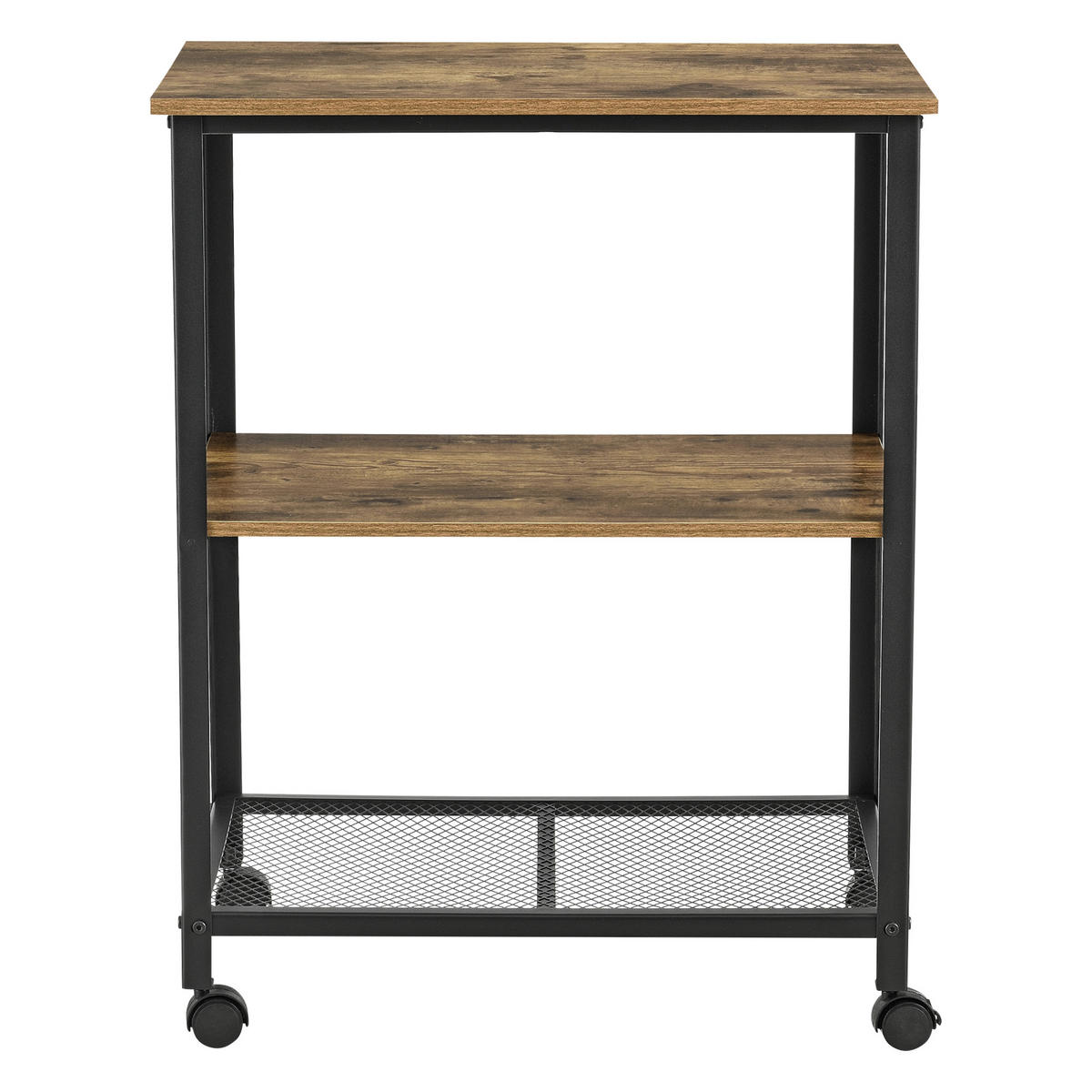 SERVIERWAGEN Freiburg - Braun, Metall (60/77/40cm) - [en.casa]