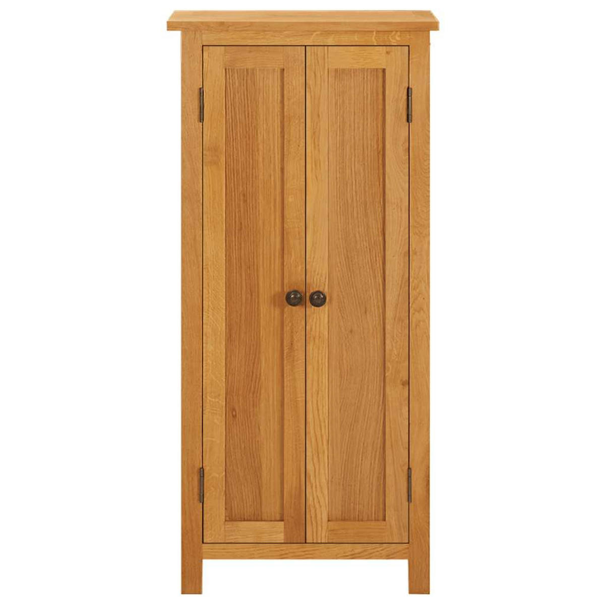 SCHRANK 50/22/110 Cm Massivholz Eiche - Braun, Holz (22/110/50cm) - vidaXL