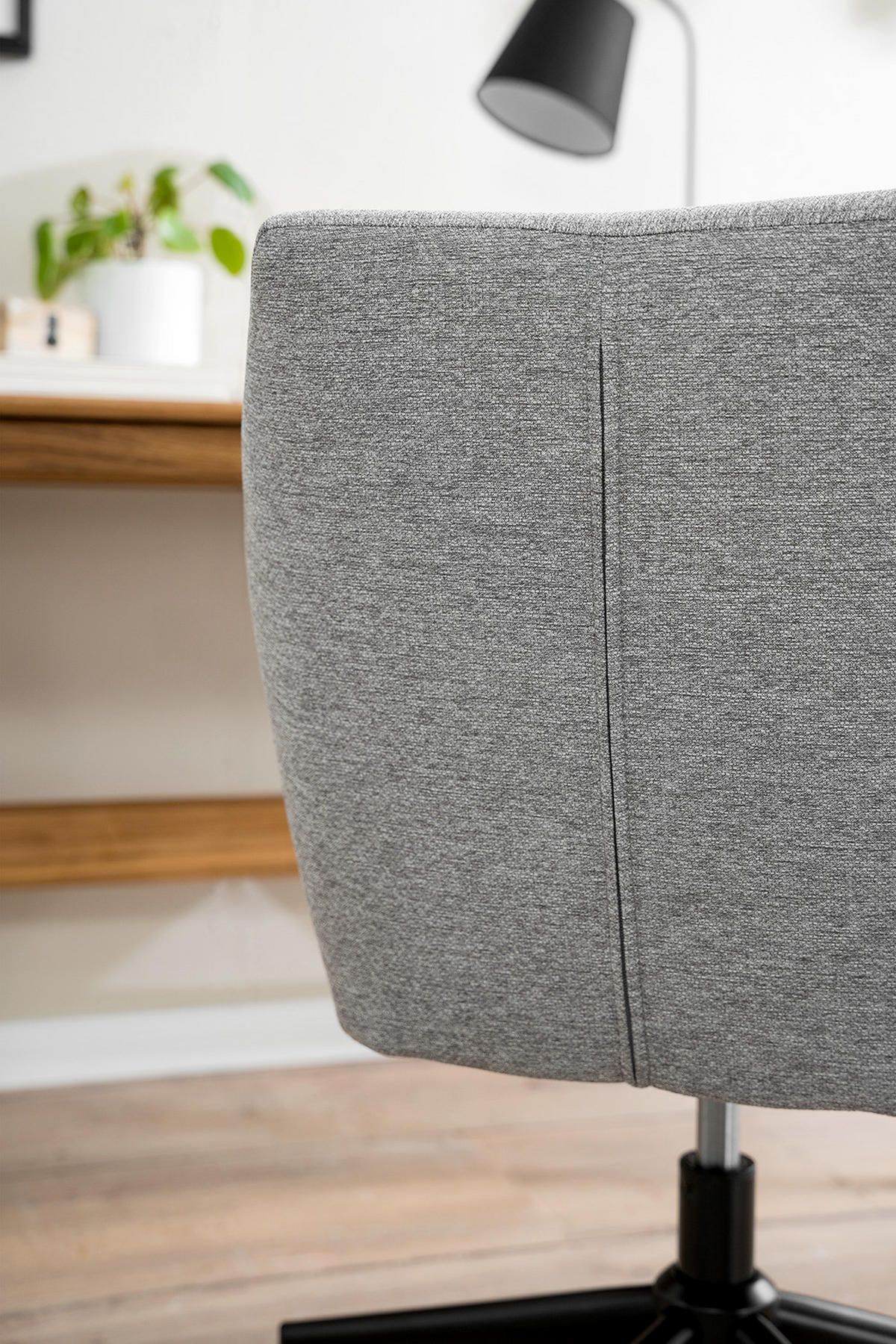 BÜRODREHSTUHL - Schwarz/Grau, Textil/Metall (58/91/58cm) - home24