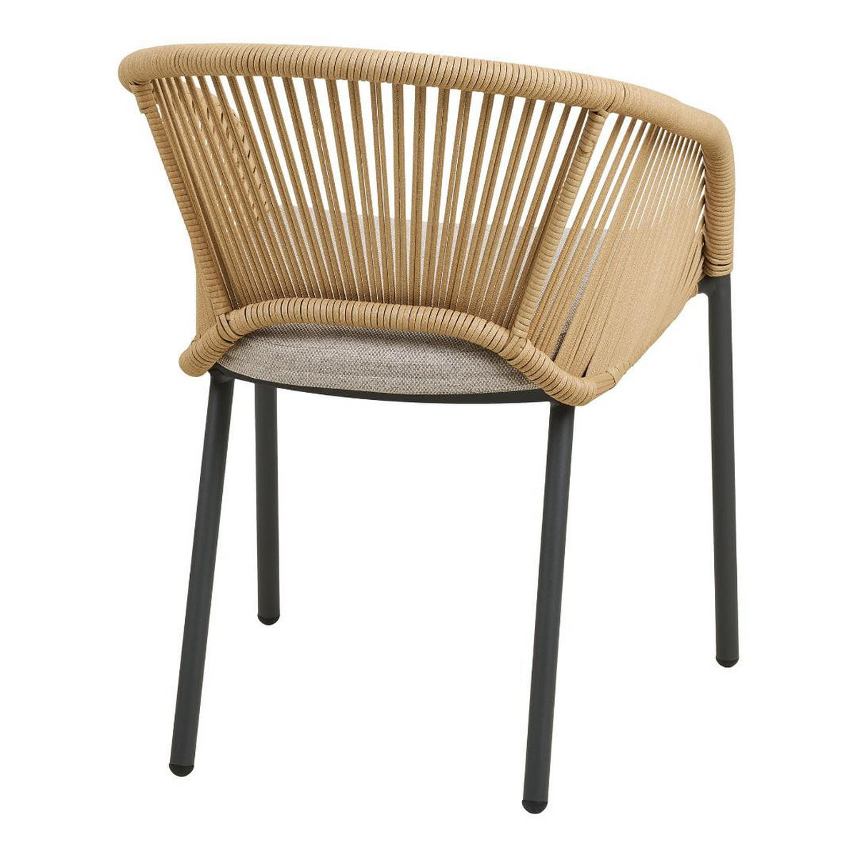 GARTENSTUHL, Noomi, Stühle Sandfarben, Metall / Polyester, 64 x 58 x 77 cm - Sandfarben, Metall (64/77/58cm) - ebuy24