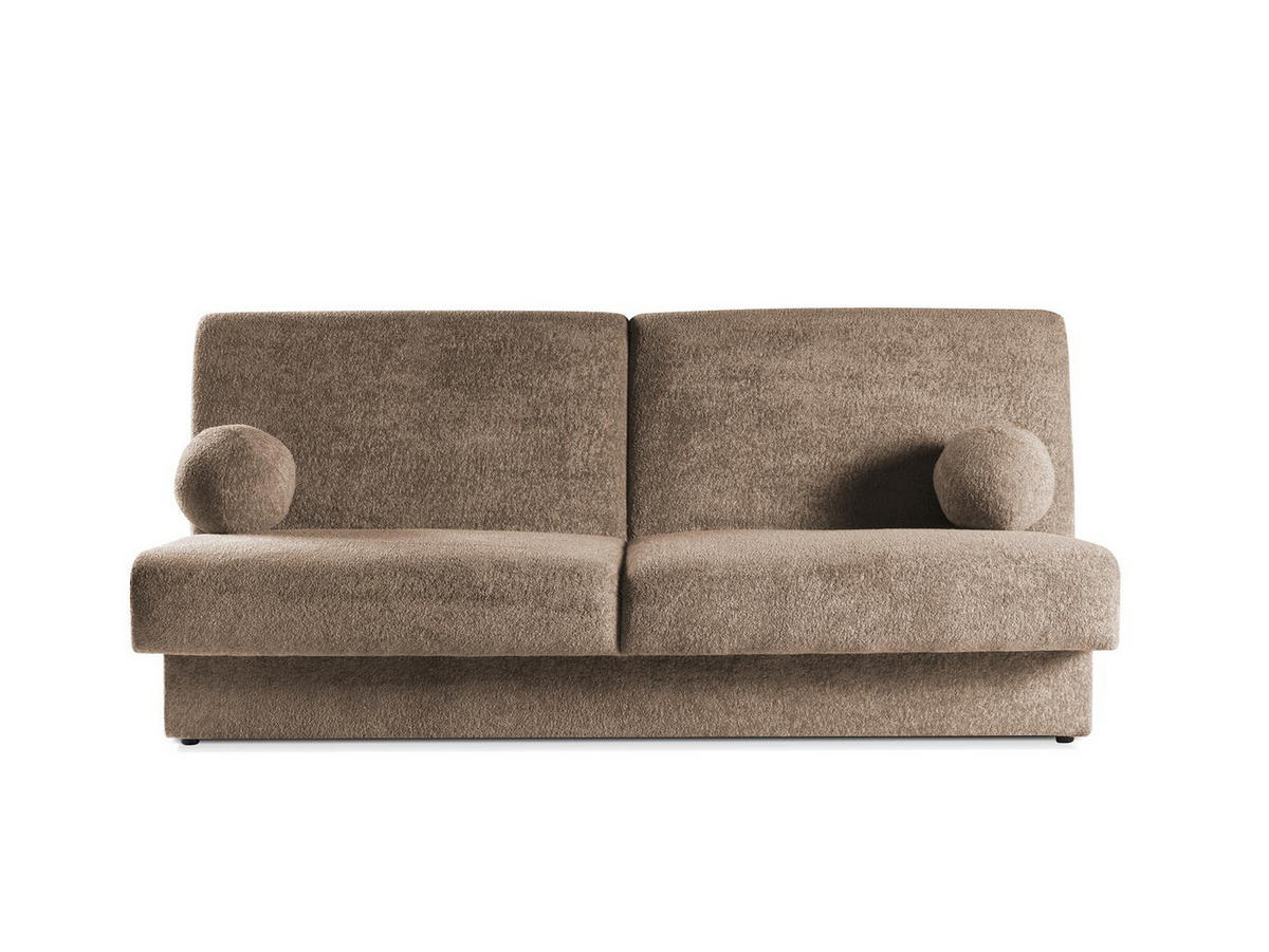 SOFA Berg Braun, mit Schlaffunktion und Bettkasten - Braun, Holzwerkstoff (199/91/91cm)