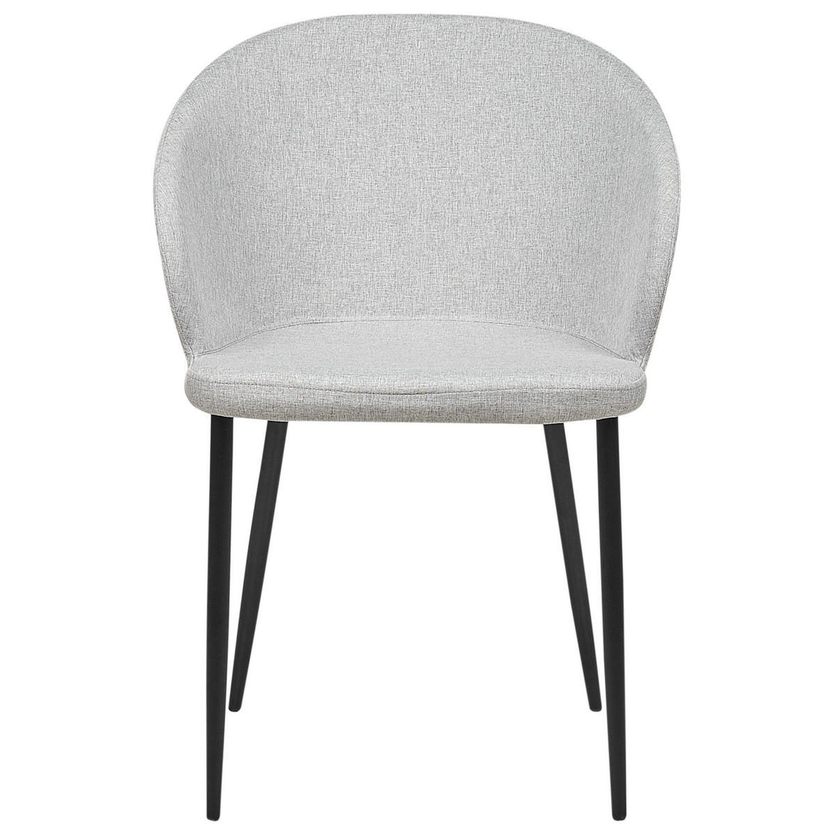 MATSTOL set om 2 ljusgrå/svart Mason - Svart/Grå, Textil (45/82/45cm) - Beliani