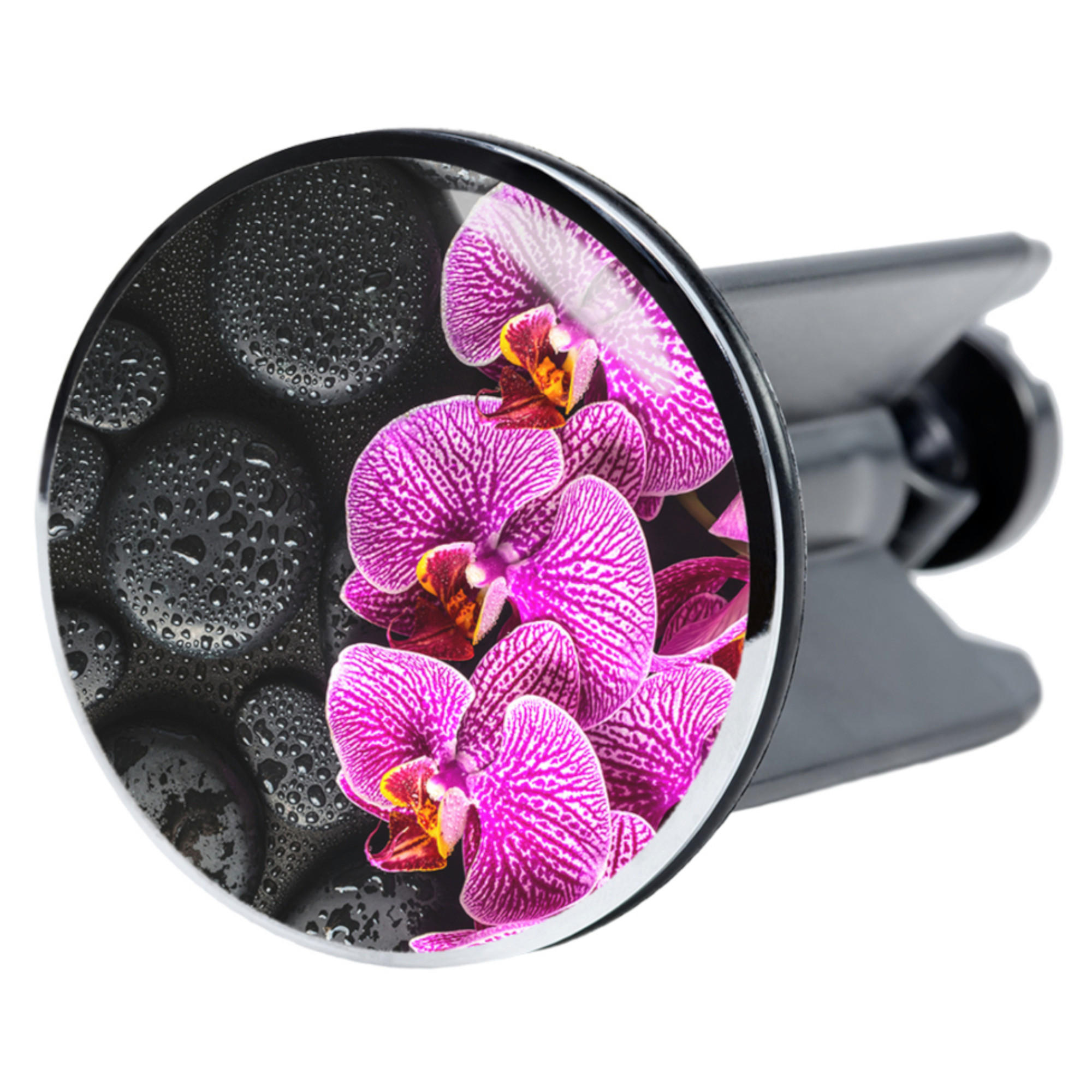 WASCHBECKENSTÖPSEL Madeira - Violett, Kunststoff/Metall (4/7/7cm) - Sanilo