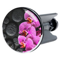 WASCHBECKENSTÖPSEL Madeira - Violett, Kunststoff/Metall (4/7/7cm) - Sanilo