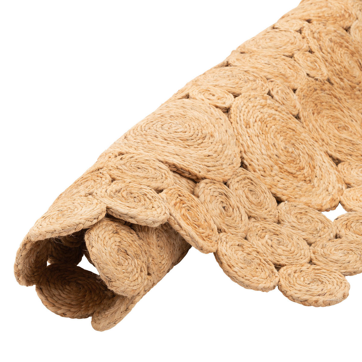 NATURFASER TEPPICH JUTE SALSA NATUR CIRCLE RUND - Beige, Textil (120/120cm) - Pergamon