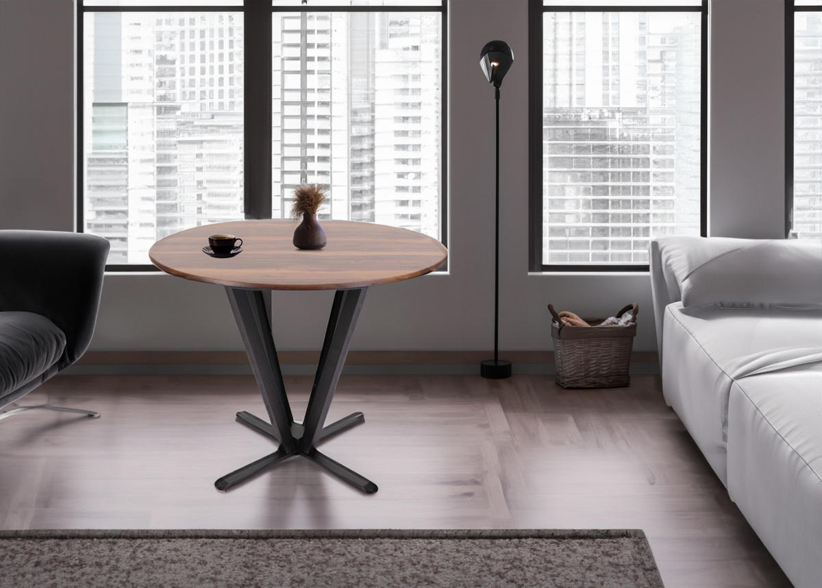 BISTROTISCH rund Braun - Braun, Holz (92/92/76cm) - MCW