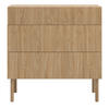 KOMMODE Nolie Eichenholzoptik mit 3 Schubladen 90 cm - Eichefarben, Holz/Holzwerkstoff (90/90.6/38cm) - Selsey