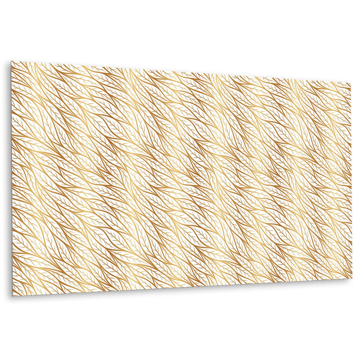 WANDPANEEL 100 x 50 cm Goldene Blätter - Hellgelb/Goldfarben, Textil (100/1.6/50cm) - TULUP