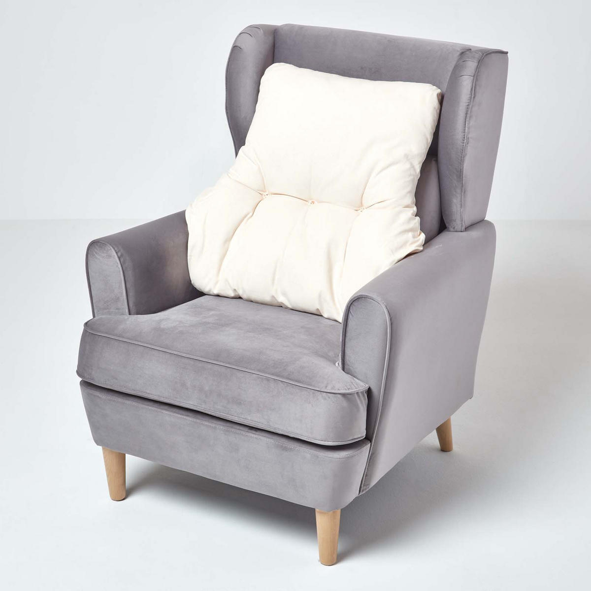 RÜCKENKISSEN creme 68/58 cm – Stützkissen für Sessel, Baumwolle - Creme, Textil (68/15cm) - Homescapes