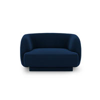 SESSEL Miley aus Samt königsblau - Blau, Textil (90/70/103cm) - Micadoni