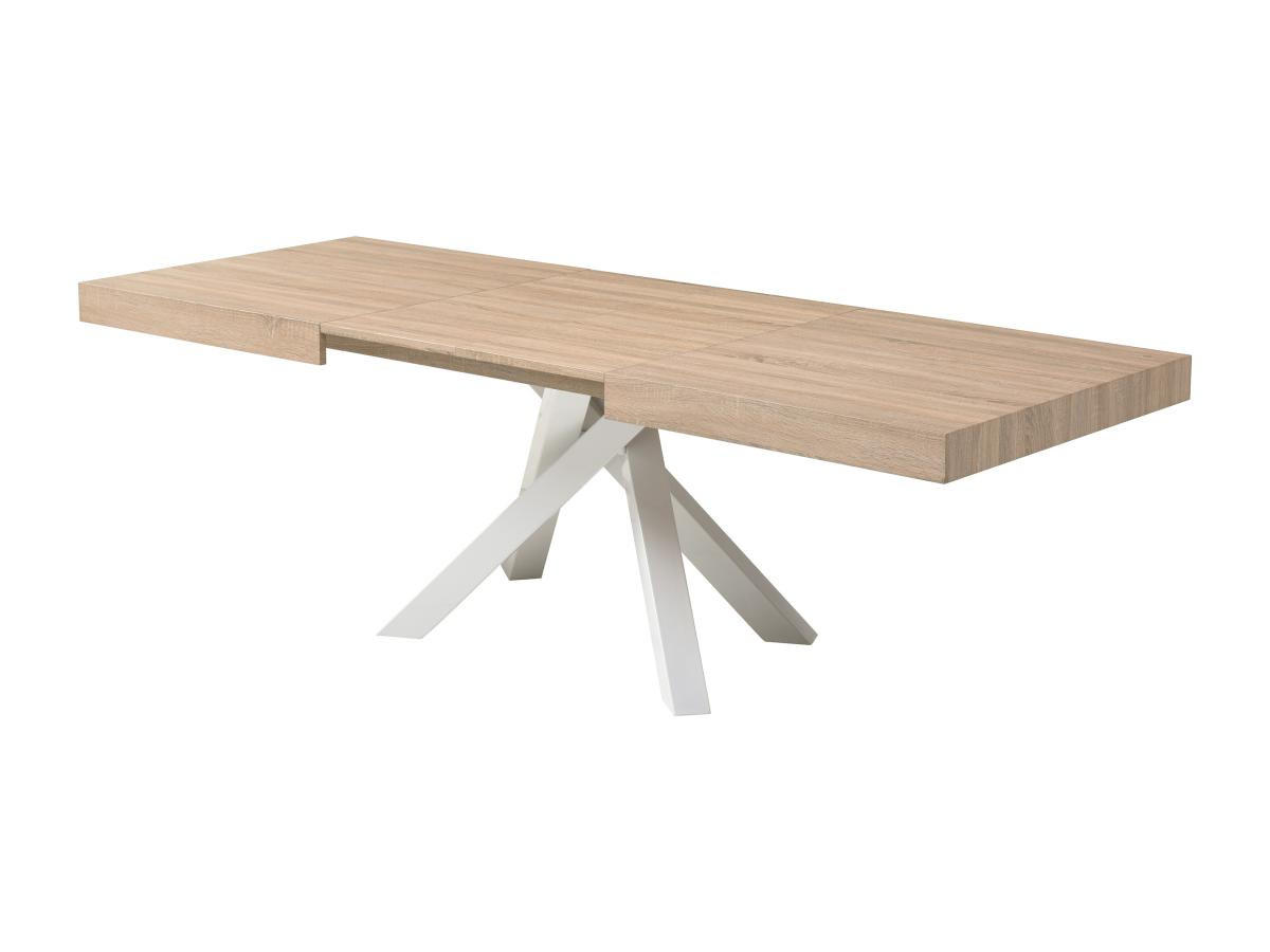 ESSTISCH ausziehbar - 6 bis 10 Personen - MDF & Metall - Holzfarben & Weiß - CATONAV - Naturfarben, Holz (240/90/75cm) - Vente-Unique