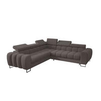 ECKSOFA Bastien Mit Schlaffunktion - Grau, Holzwerkstoff/Textil (260/260cm) - Fun Möbel