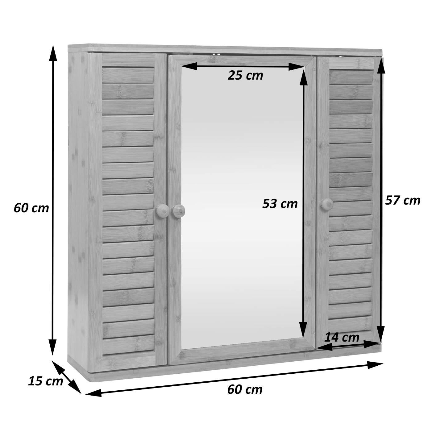 SPIEGELSCHRANK Braun - Braun, Glas (60/60/15cm) - MCW