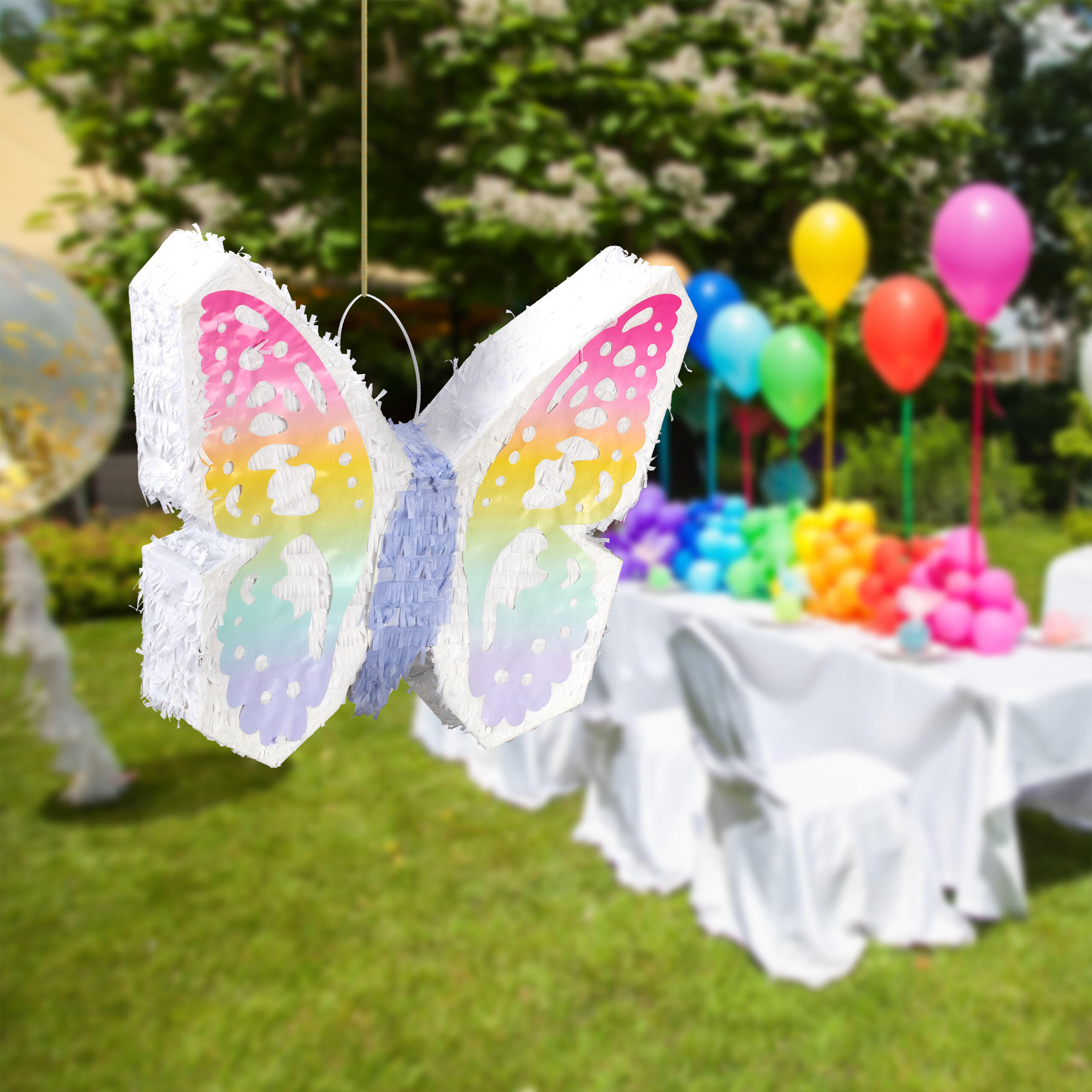 PINATA - Multicolor, Papier/Wellpappe (58/48/10cm) - Relaxdays