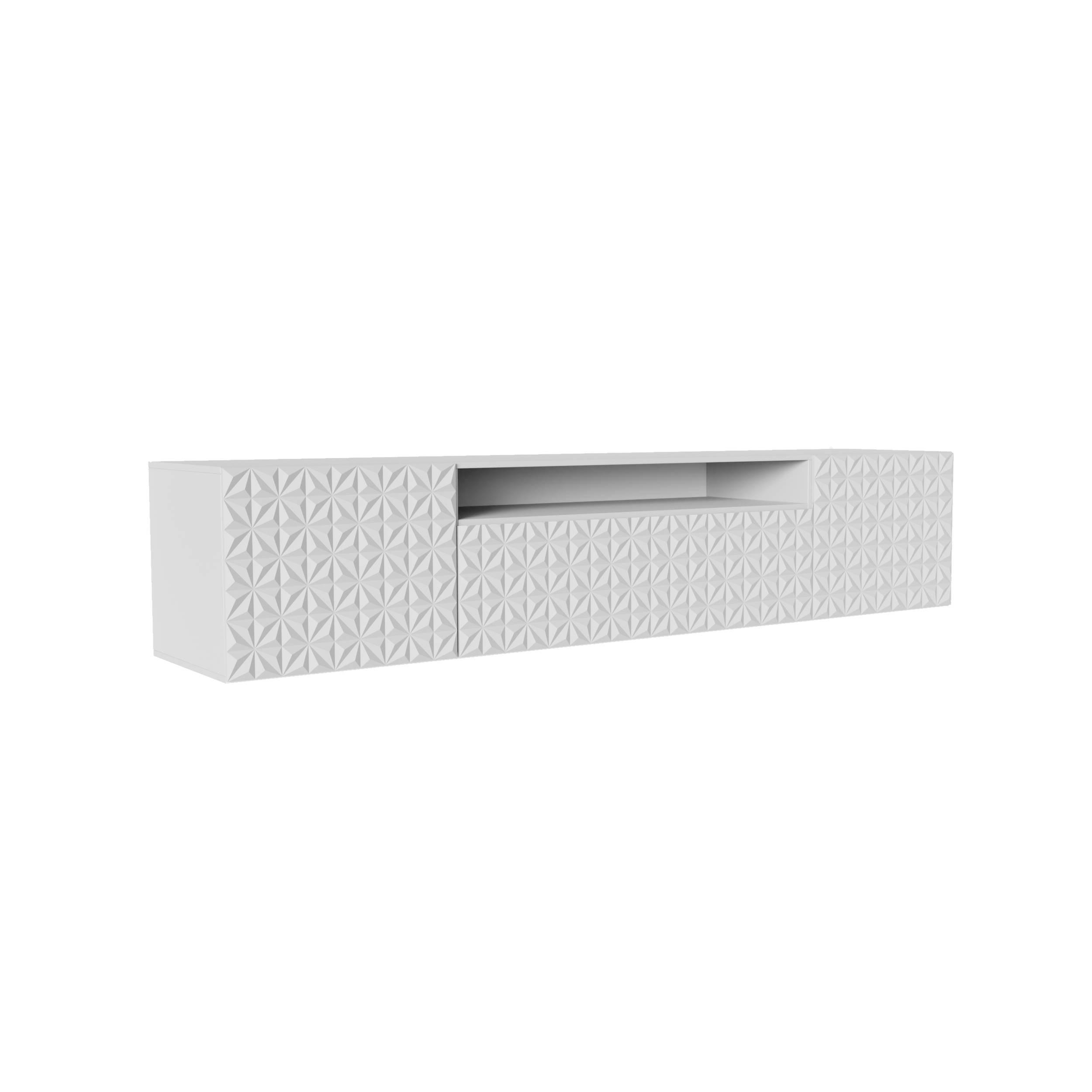 TV-SCHRANK CALI - Weiß, Holzwerkstoff (200/40/41cm) - Meblini