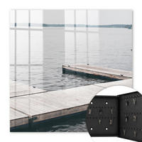 SCHLÜSSELBOX Schwarz 30x30 cm- Türöffnung nach rechts - Holzsteg - Grau, Metall (30/30/5cm) - TULUP