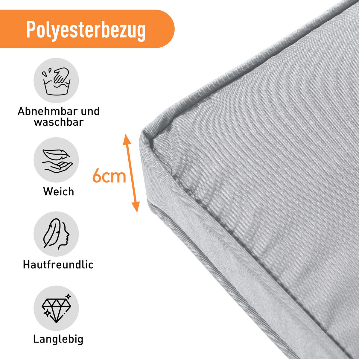GARTENLOUNGE-SET für 7 Personen Garten-Garnitur Set mit abnehmbarer Stoffbezug Khaki - Beige/Hellgrau, Glas/Textil - STILVORA