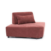 ECKSESSEL, Rot - Rot, Textil (170/82/117cm) - Oviala