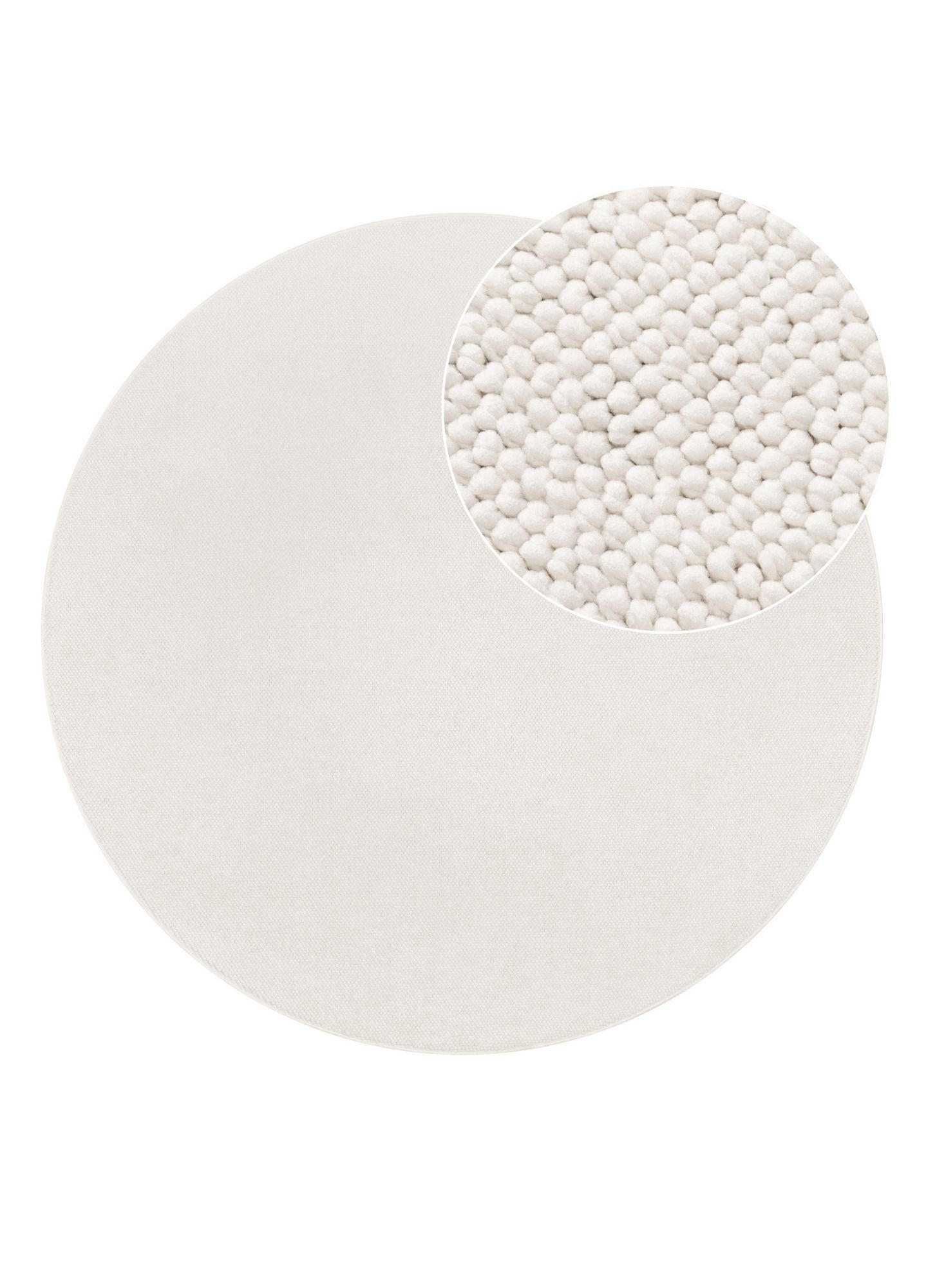TEPPICH AGRA Weiß 200/200 cm - Weiß, Textil (200/200cm) - Tapiso
