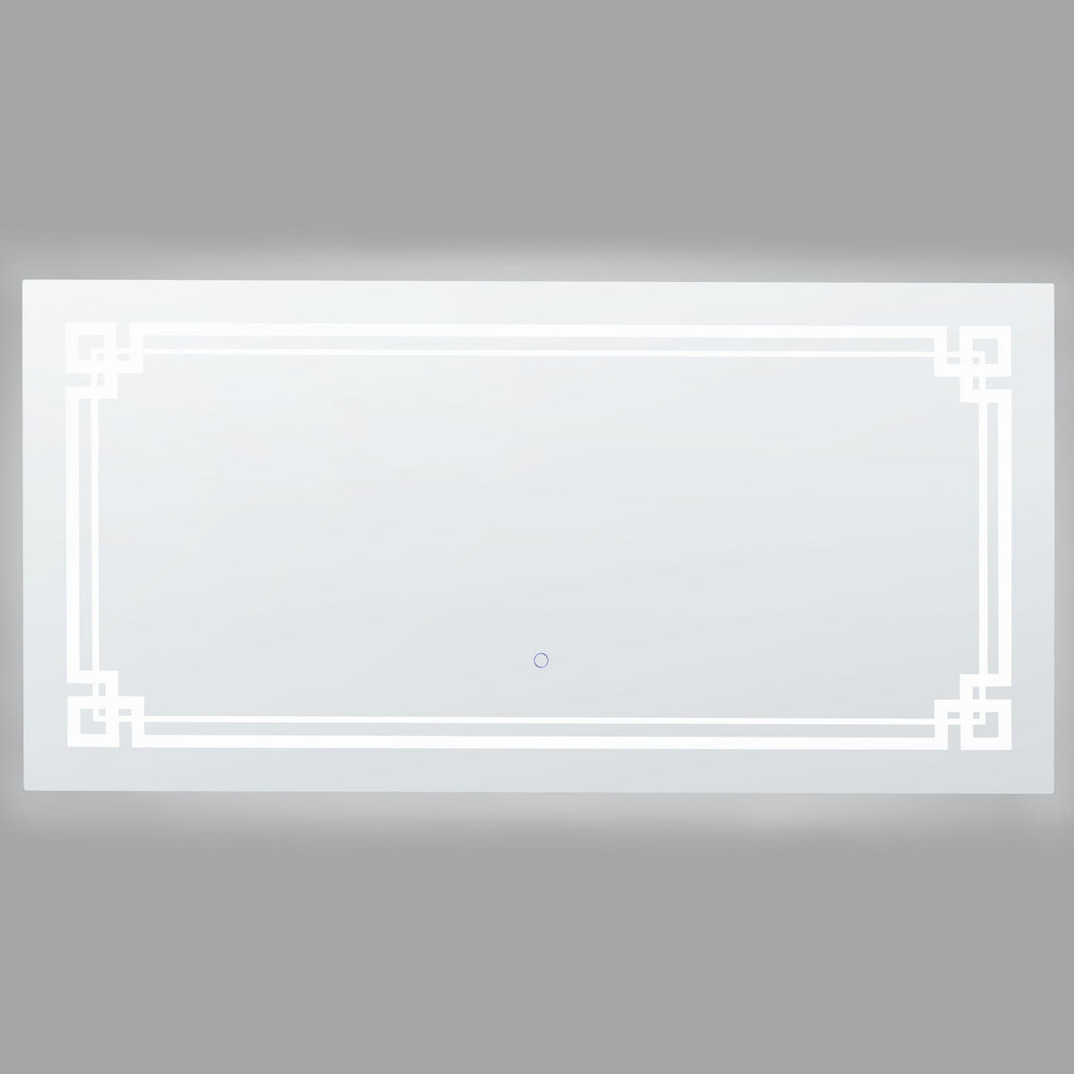 BADSPIEGEL mit LED-Beleuchtung rechteckig 120/60 cm Avranches - Silberfarben, Glas (120/60/4cm) - Beliani