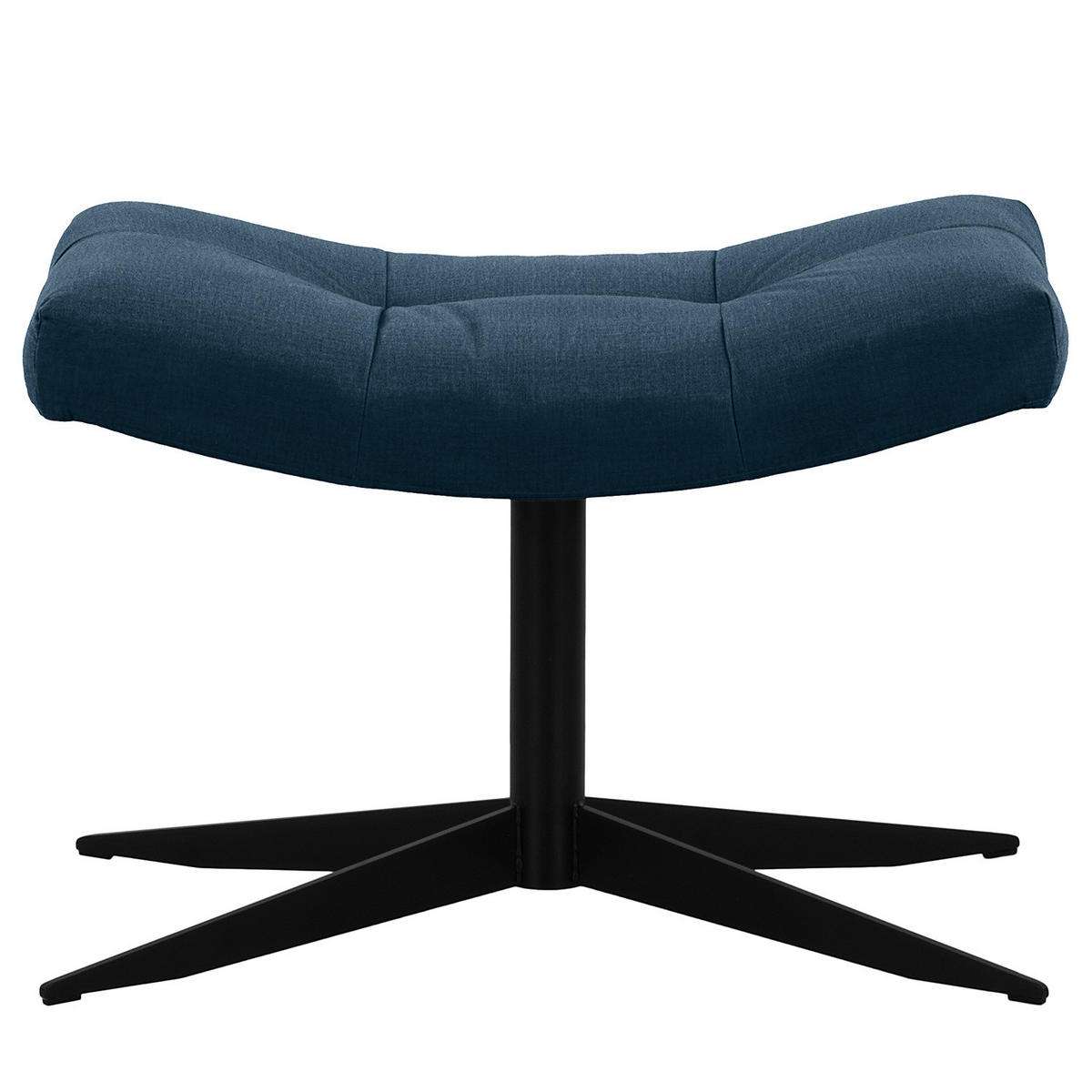 POLSTERHOCKER - Schwarz/Dunkelblau, Textil/Metall (67/47/50cm) - home24