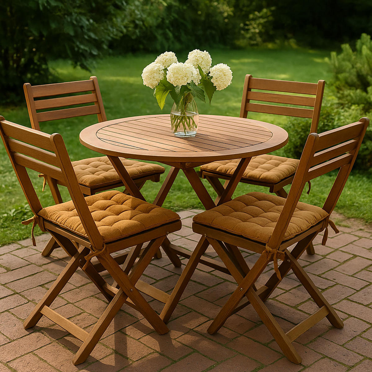 STUHLKISSEN mit Bändern Orange 39/39/3 cm - Orange, Naturmaterialien (39/39/3cm) - Home Styling Collection