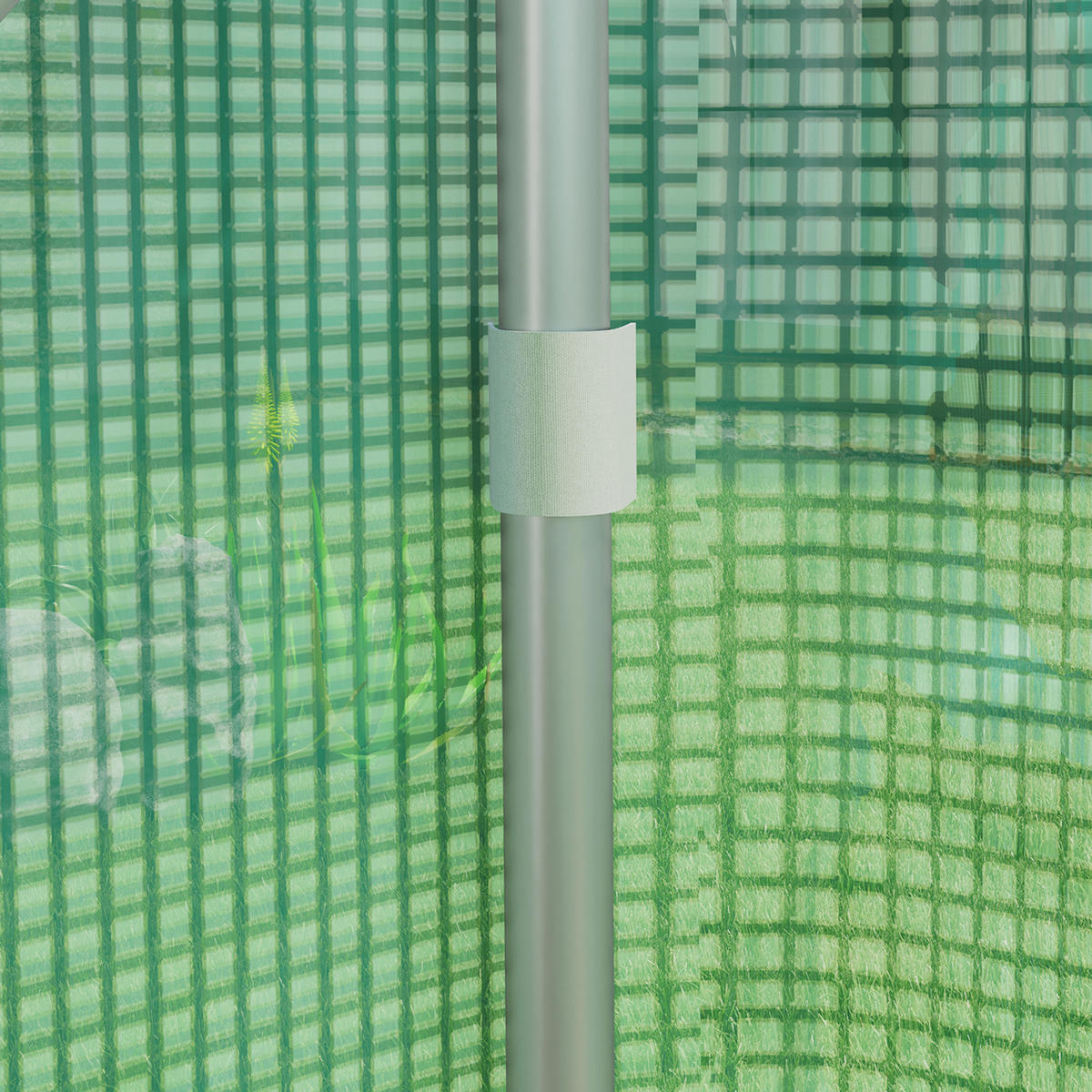 GEWÄCHSHAUS DE-11995 mit großen Fenstern & Rolltür Grün - Grün, Kunststoff (300/197/395cm) - ComfortXL