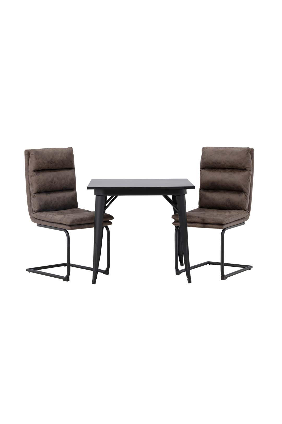 TISCHGRUPPE Schwarz - Schwarz, Holzwerkstoff (80/75/80cm) - ebuy24
