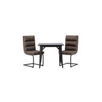 TISCHGRUPPE Schwarz - Schwarz, Holzwerkstoff (80/75/80cm) - ebuy24