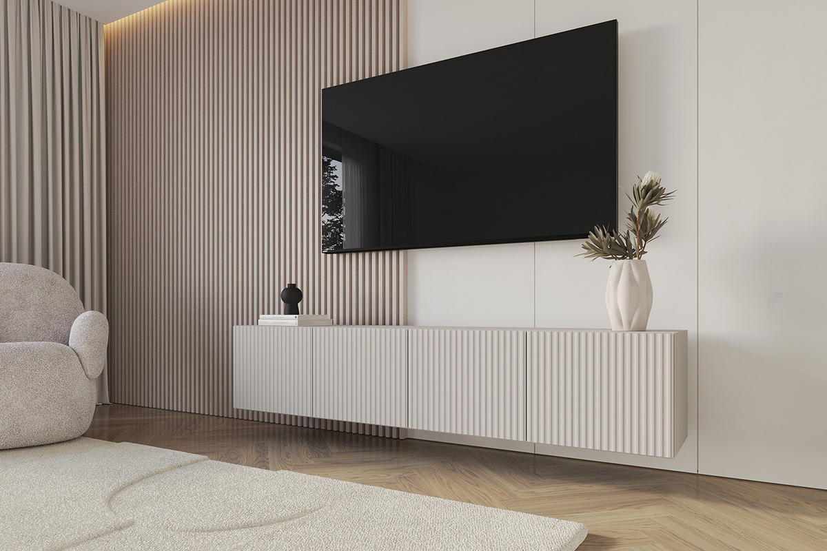 LOWBOARD NOA-2-W 2x100x40x41 cm - Kaschmir - Kaschmir, Holzwerkstoff (200/40/41cm) - ALTDECOR