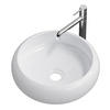 WASCHBECKEN Rund Gebogen Aufsatzmontage Weiß - Weiß, Keramik (36/12/36cm) - EMKE