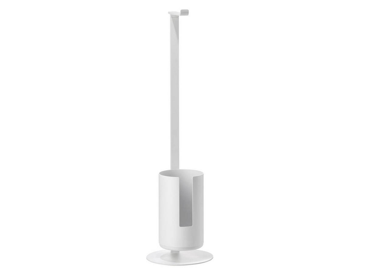 TOILETTENPAPIERHALTER Rim weiß 70/20/20 cm freistehend - Weiß, Metall (13/13/21cm) - Zone Denmark