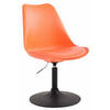 DREHSTUHL Kunststoff orange - Schwarz/Orange, Kunststoff/Metall (48/76/57cm) - CLP