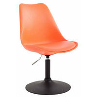 DREHSTUHL Kunststoff orange - Schwarz/Orange, Kunststoff/Metall (48/76/57cm) - CLP