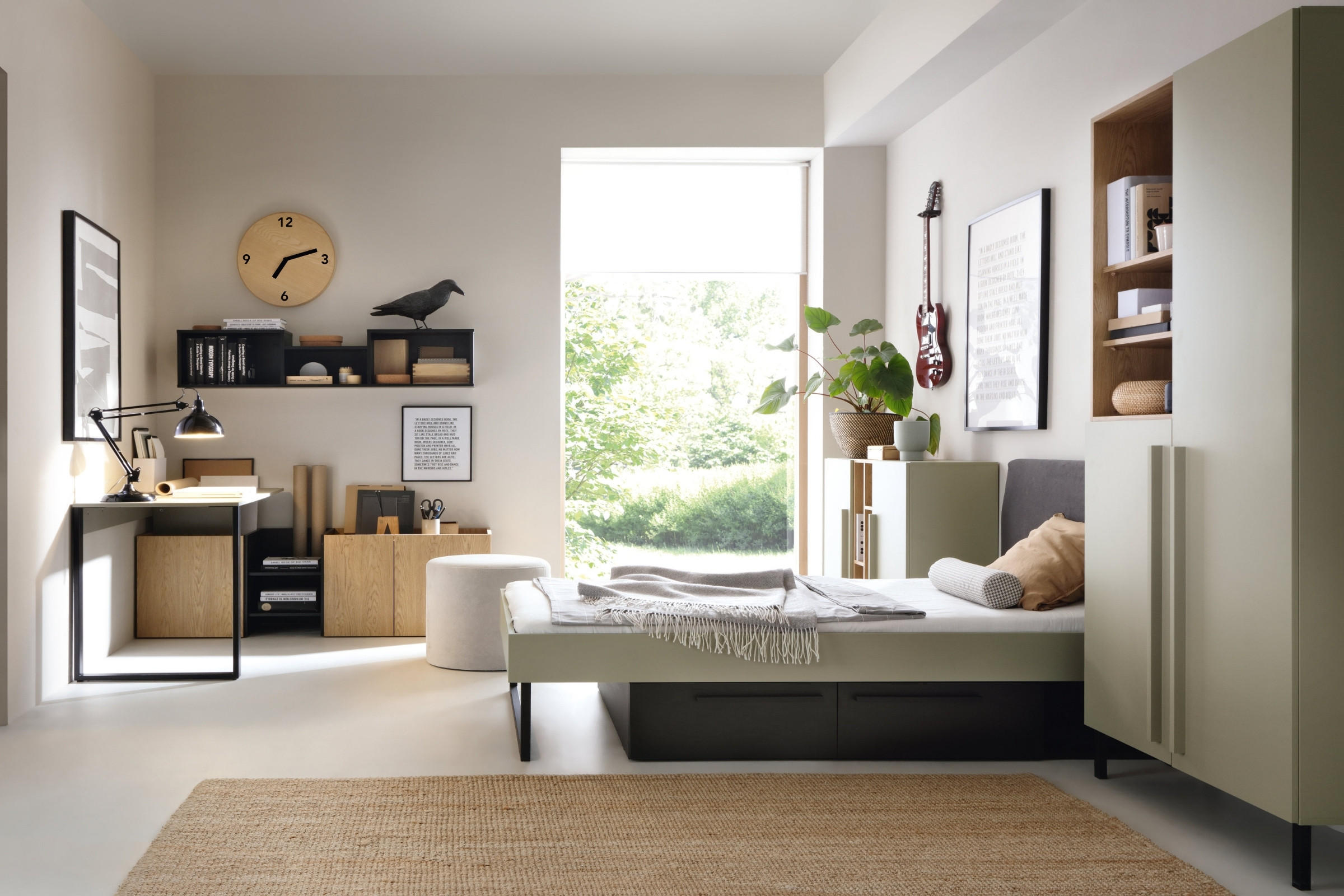 Thumbnail - Deine Möbel 24 Kinderregal, Eukalyptusholz, Eiche, Schwarz, Holzwerkstoff, 80x195x40 cm, Kinder- & Jugendzimmer, Kinderm...