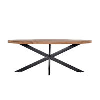 ESSTISCH oval aus Mangoholz 180cm, natürlich - Braun, Holz (180/100/76cm) - Giga Meubel