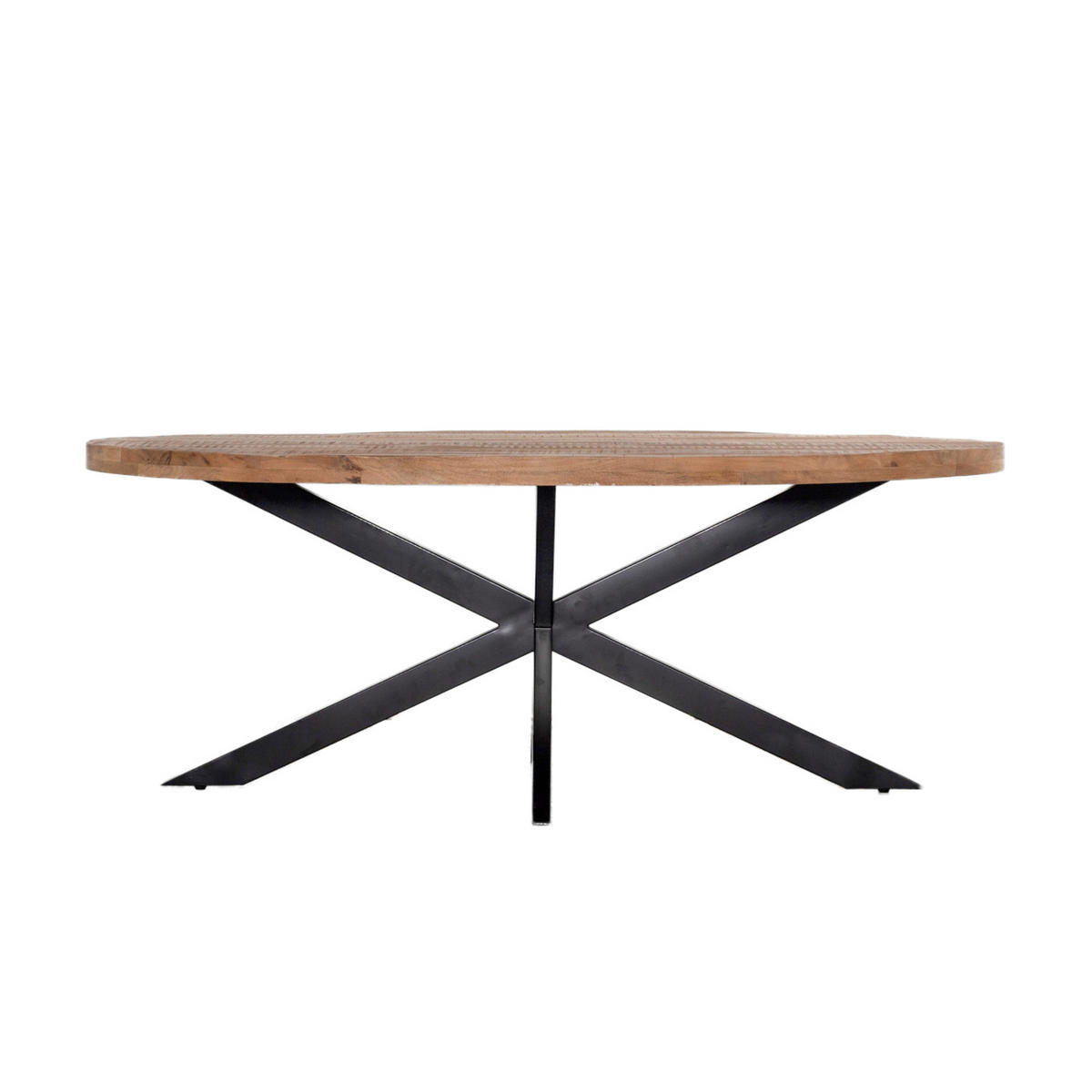 ESSTISCH oval aus Mangoholz 180cm, natürlich - Braun, Holz (180/100/76cm) - Giga Meubel