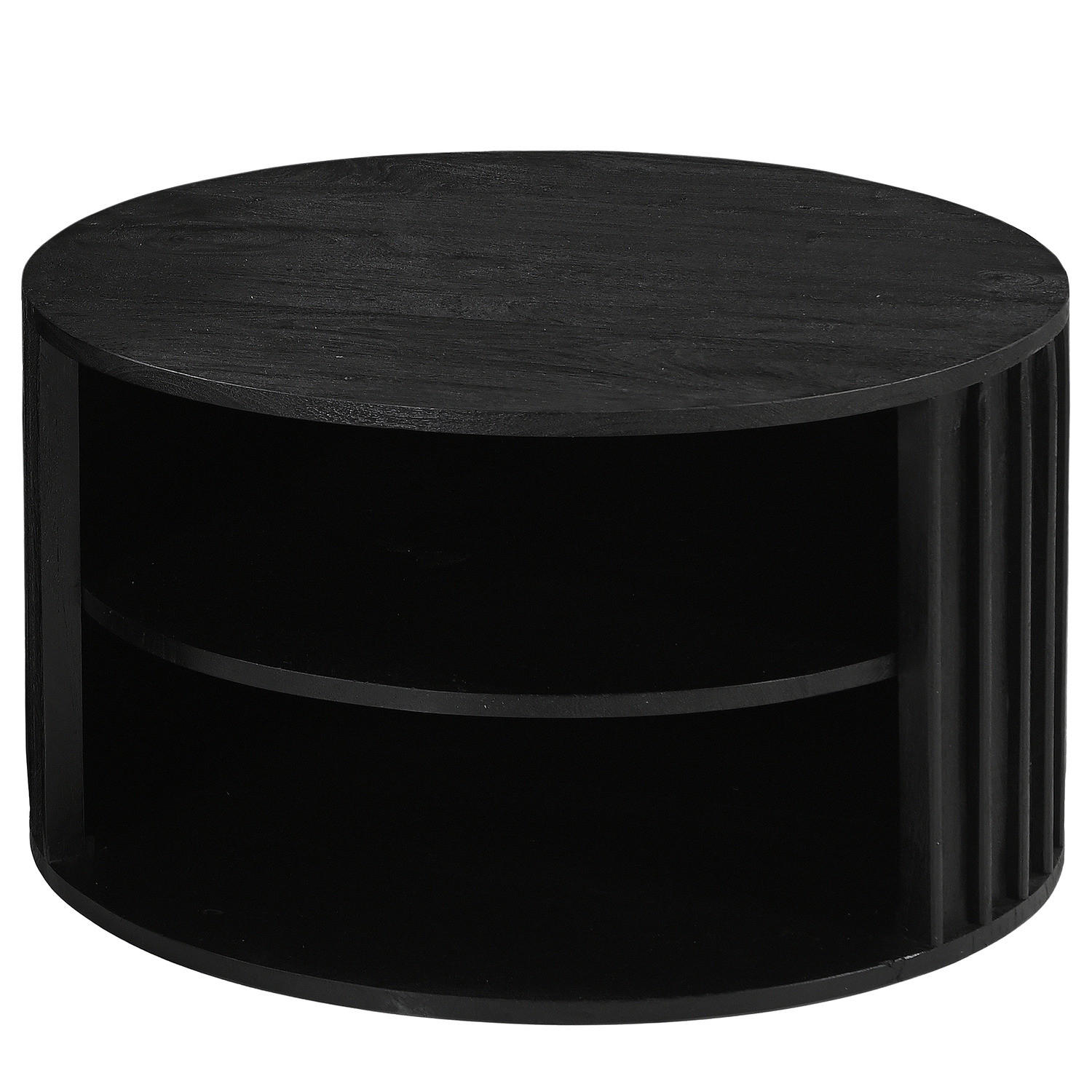 COUCHTISCH - Akazie massiv - Schwarz/Akaziefarben, Holz (70/70/40cm) - home24